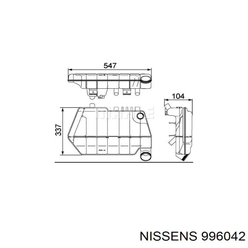Бачок системи охолодження 996042 Nissens