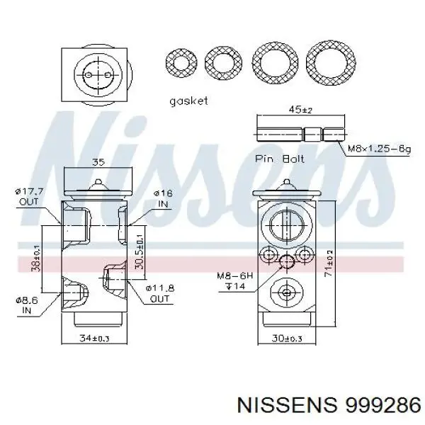Клапан TRV, кондиціонера AVE185000S Mahle Original