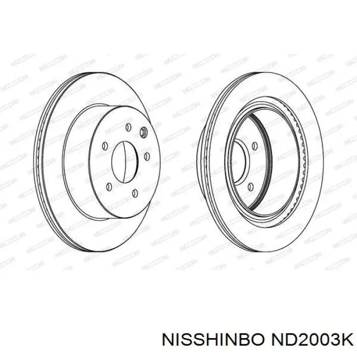 Купити ND2003K Nisshinbo Диск заднього гальма