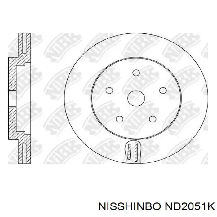 Купити ND2051K Nisshinbo Ротор гальмівний