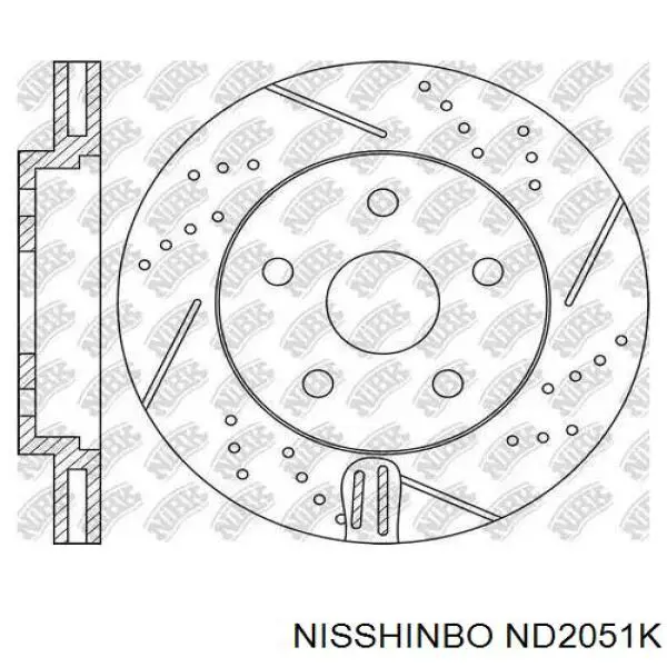 Диск переднього гальма Nisshinbo ND2051K ціна, від 88.22 USD