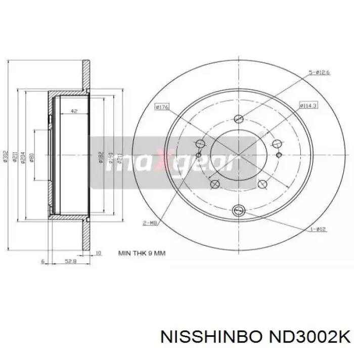 Задні дискові гальма Nisshinbo ND3002K ціна, від 40.21 USD