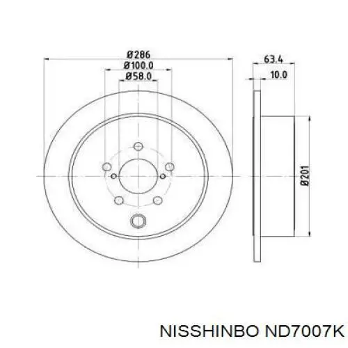 ND7007K Nisshinbo Дискові гальма