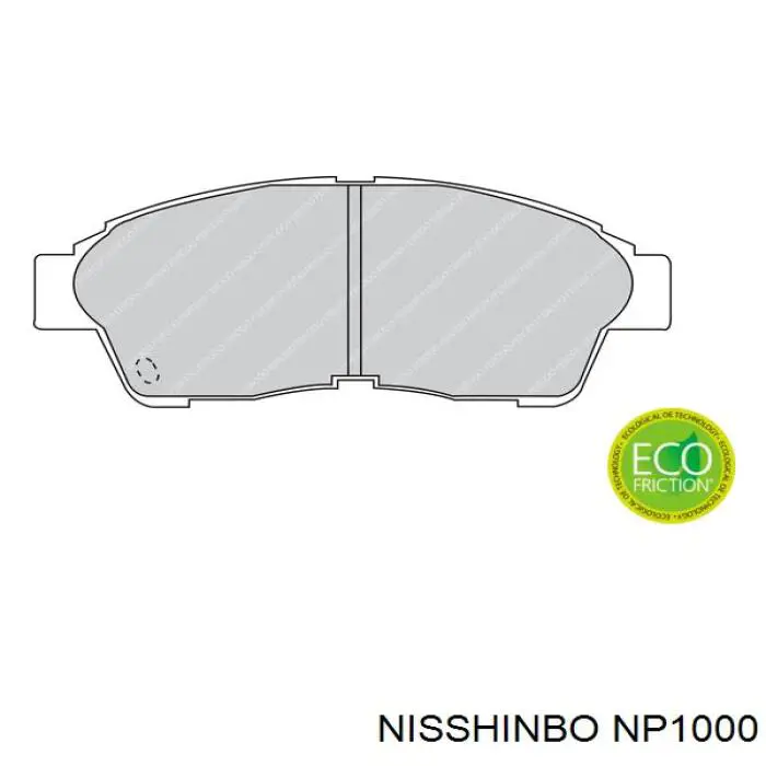Купити NP1000 Nisshinbo Колодки гальмівні передні, дискові