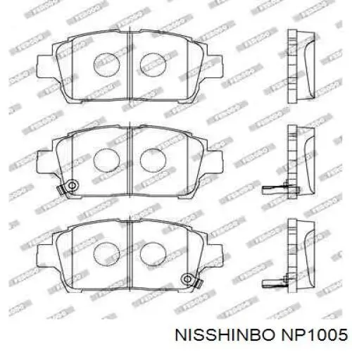 Купити NP1005 Nisshinbo Колодки гальмівні передні, дискові
