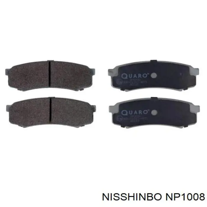 Задні гальмівні колодки Nisshinbo NP1008 ціна, від 20.18 USD