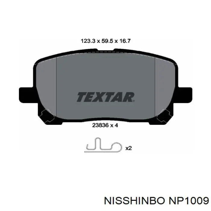 Гальмівні колодки Nisshinbo NP1009 ціна, від 25.41 USD