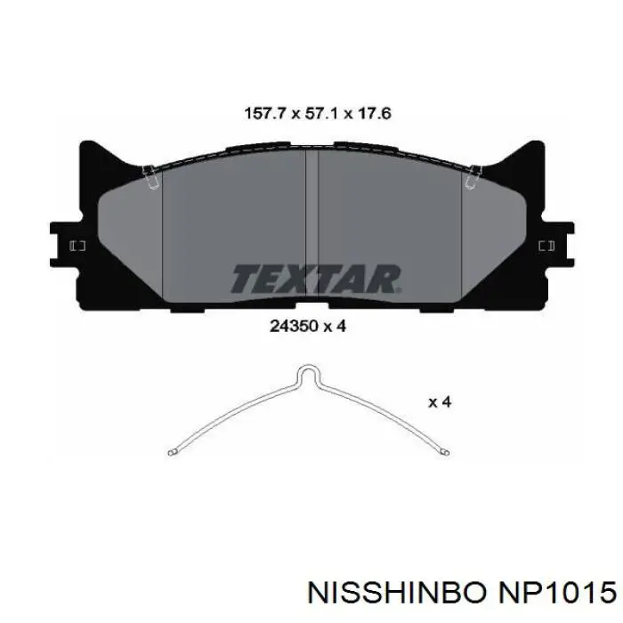 Гальмівні колодки Nisshinbo NP1015 ціна, від 28.68 USD