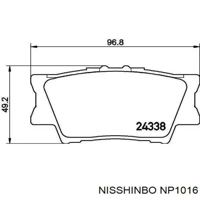 Задні гальмівні колодки Nisshinbo NP1016 ціна, від 23.58 USD