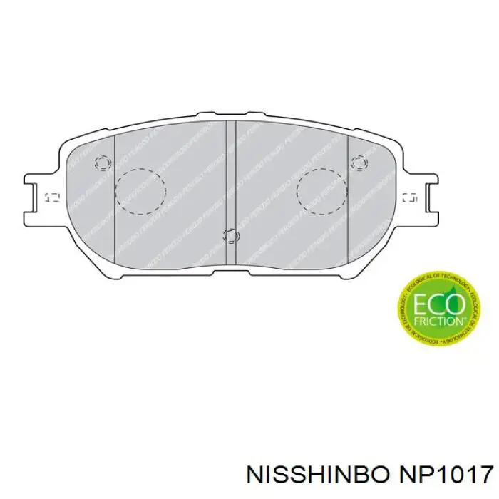 Гальмівні колодки Nisshinbo NP1017 ціна, від 19.16 USD