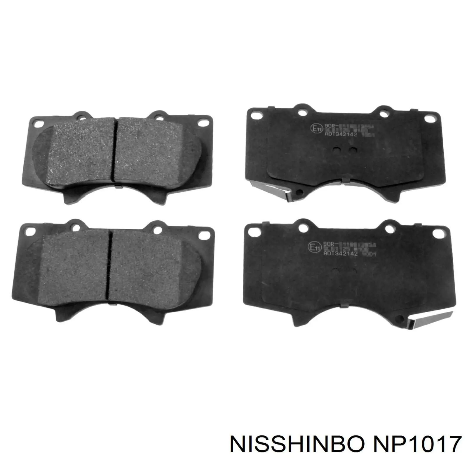 NP1017 Nisshinbo Передні гальмівні колодки