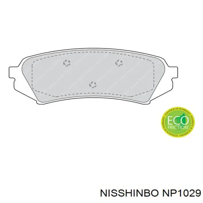 Задні гальмівні колодки Nisshinbo NP1029 ціна, від 21.53 USD