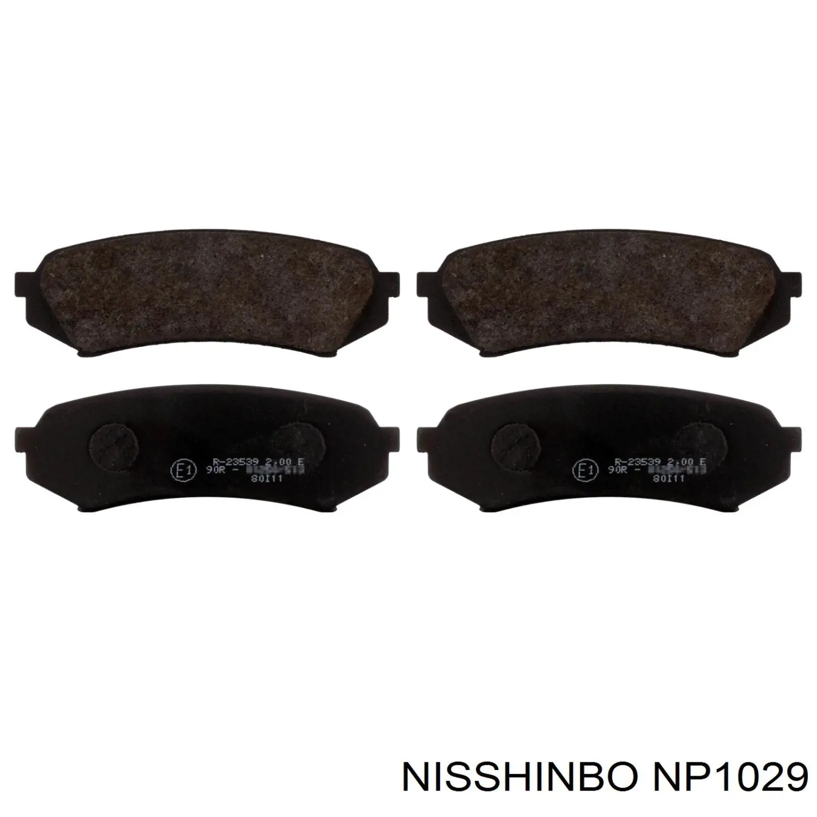 NP1029 Nisshinbo колодки гальмові задні, дискові