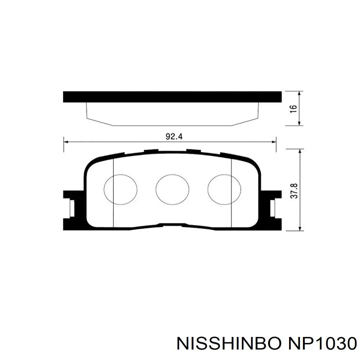 NP1030 Nisshinbo колодки гальмові задні, дискові