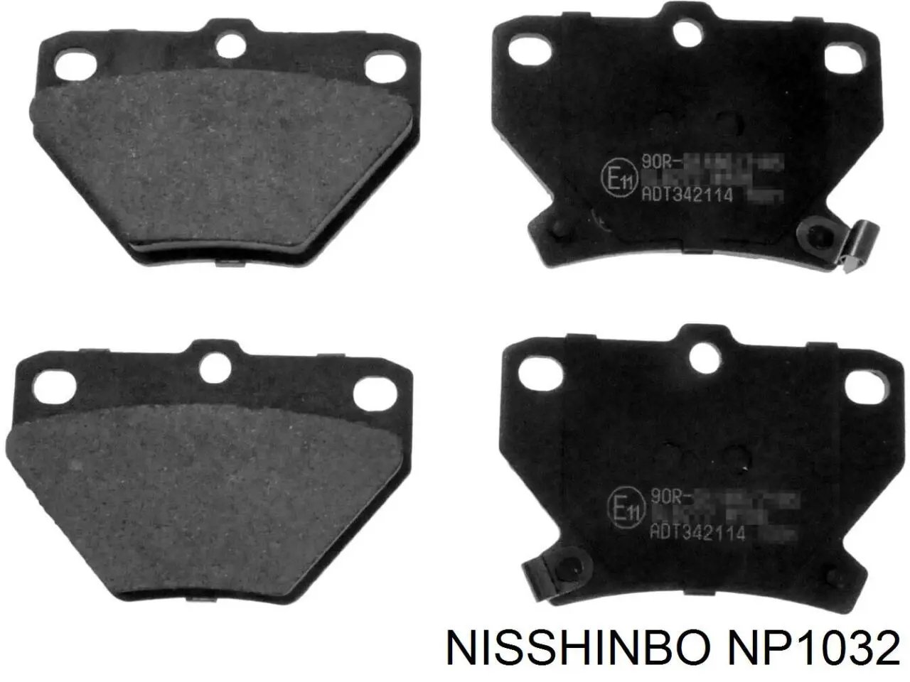 Задні гальмівні колодки Nisshinbo NP1032 ціна, від 15.31 USD