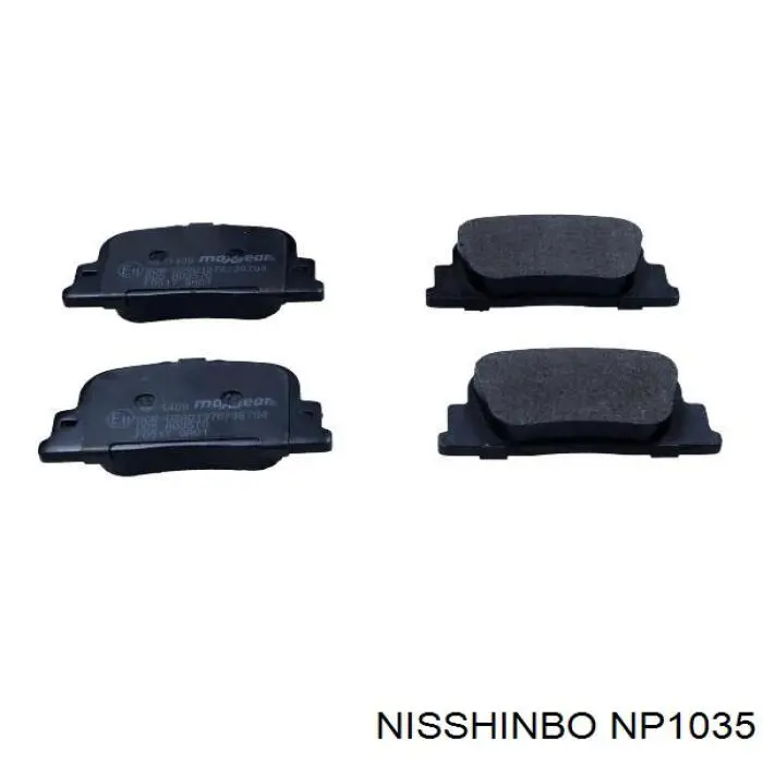 NP1035 Nisshinbo Колодки гальмівні задні, дискові