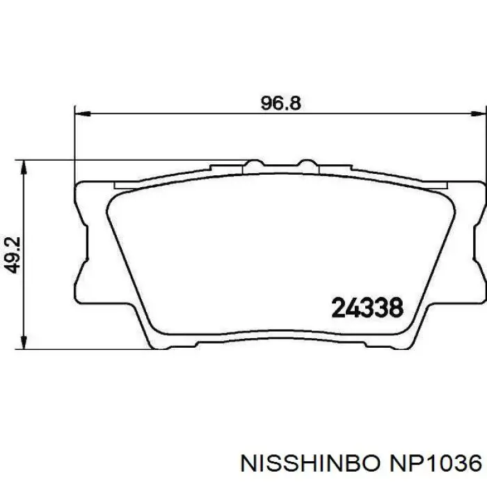 Гальмівні колодки Nisshinbo NP1036 ціна, від 21.61 USD