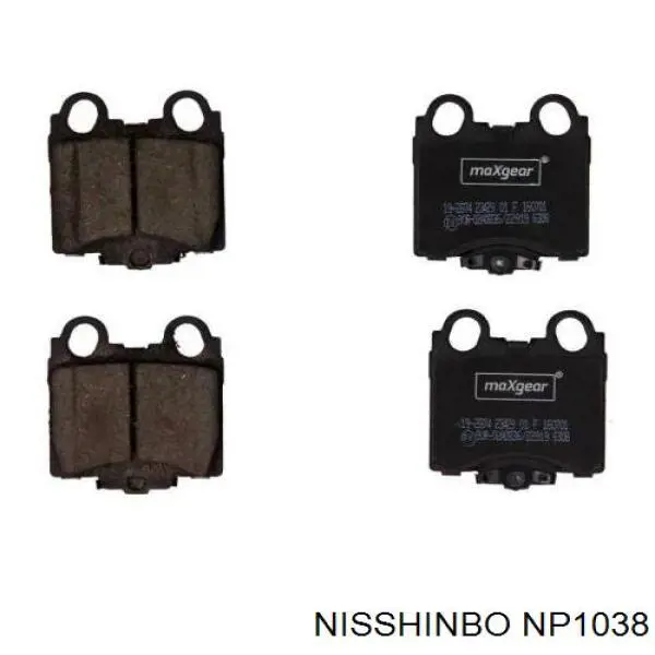 Задні гальмівні колодки NP1038 Nisshinbo