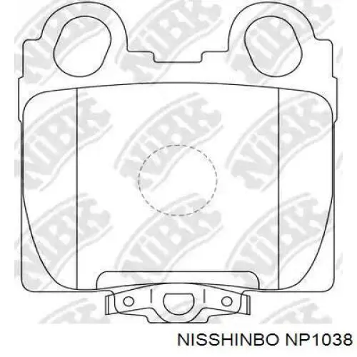 Задні гальмівні колодки Nisshinbo NP1038 ціна, від 19.21 USD