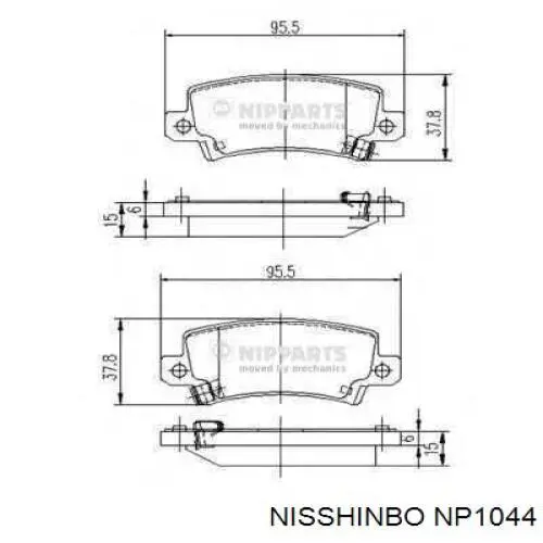 Купити NP1044 Nisshinbo Задні колодки