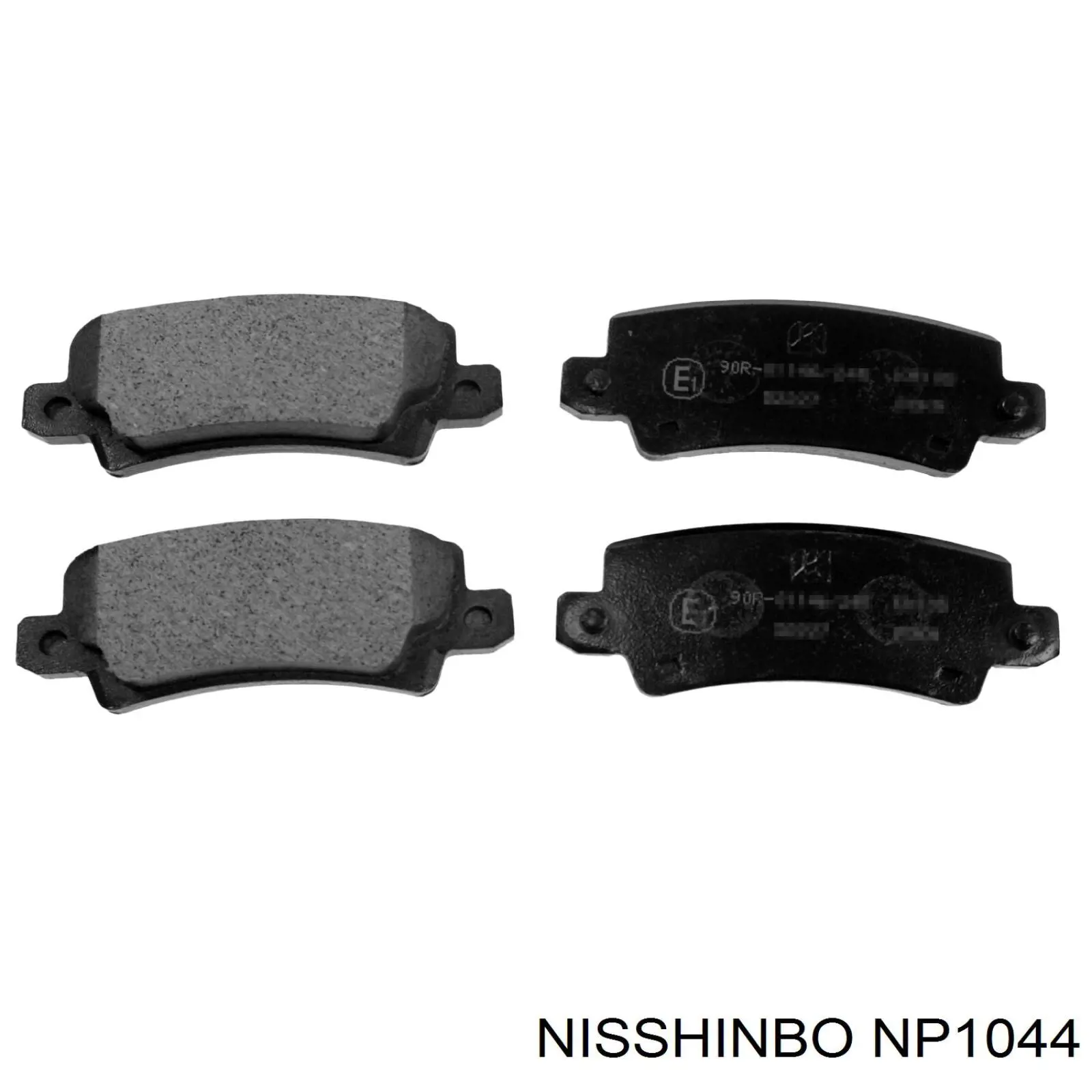 NP1044 Nisshinbo колодки гальмові задні, дискові