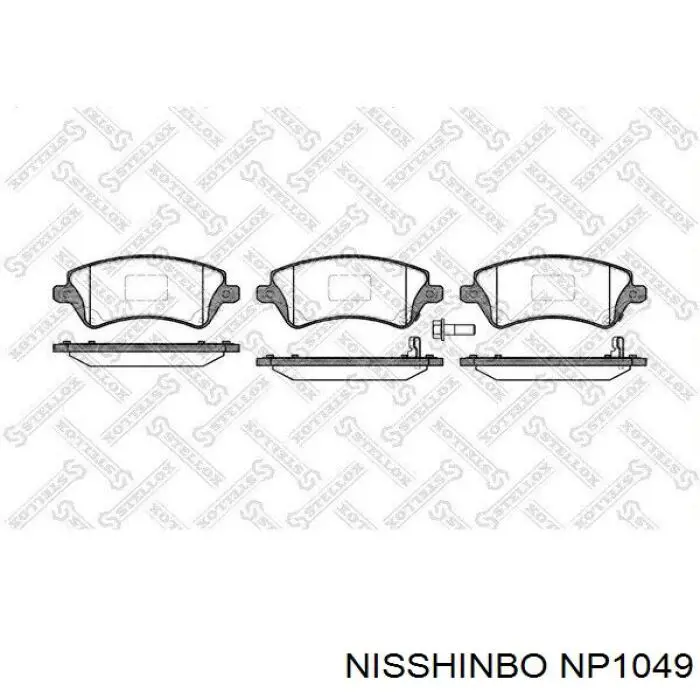 Гальмівні колодки Nisshinbo NP1049 ціна, від 22.12 USD
