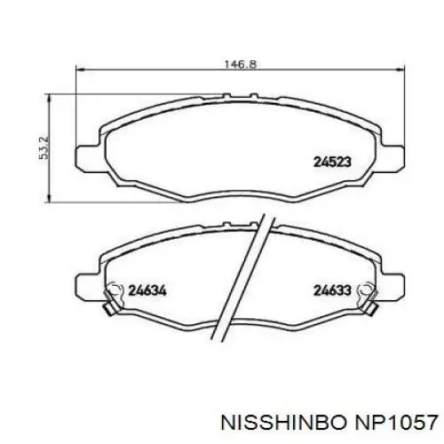 Купити SP1412 Hi-q Колодки гальмівні передні, дискові