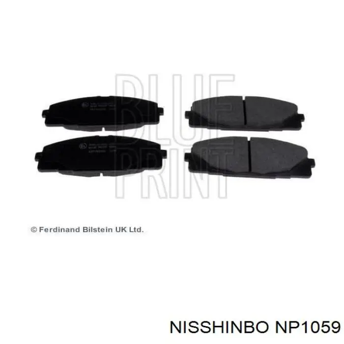 NP1059 Nisshinbo колодки гальмівні передні, дискові
