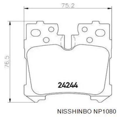 Задні гальмівні колодки 0446650160 Toyota