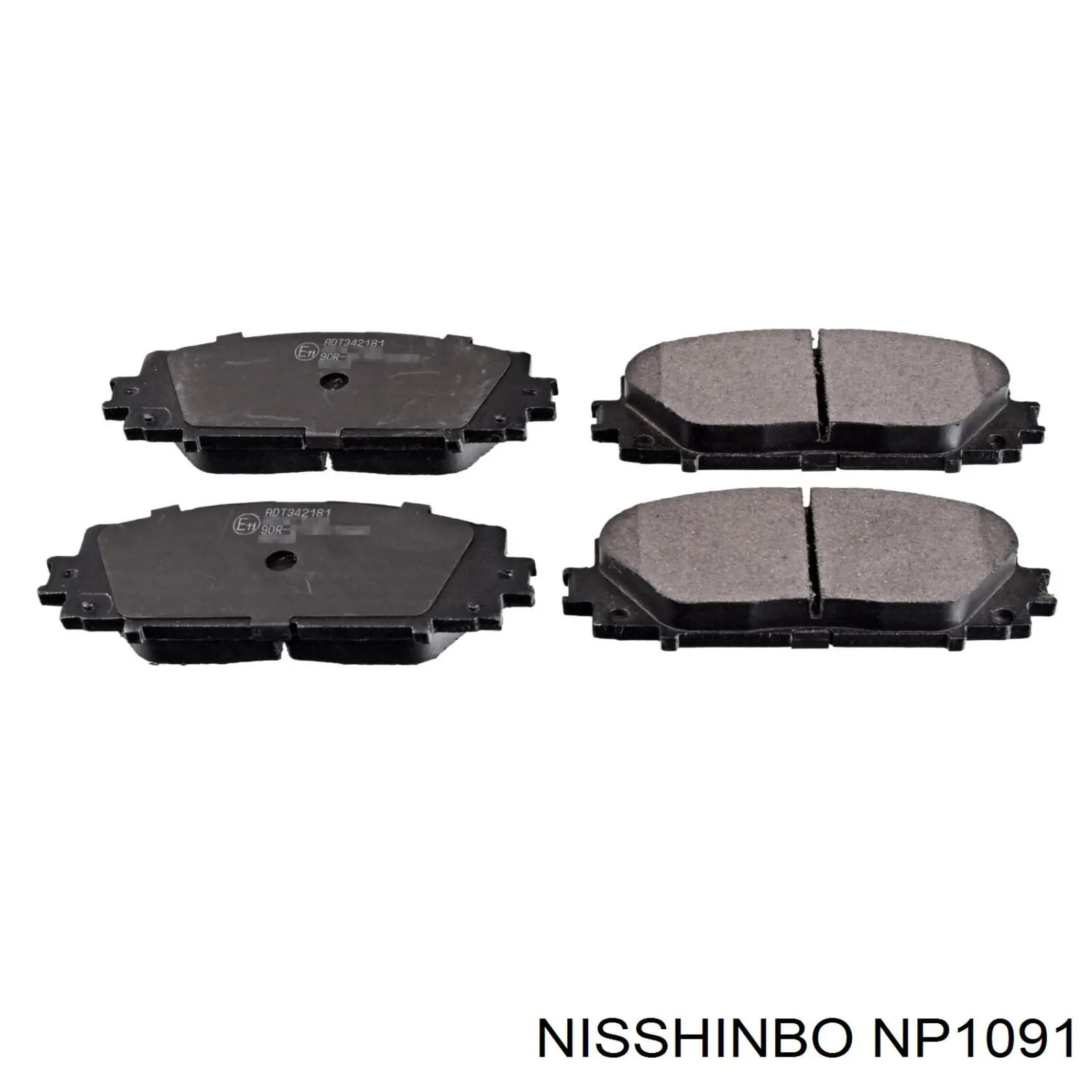 NP1091 Nisshinbo колодки гальмівні передні, дискові