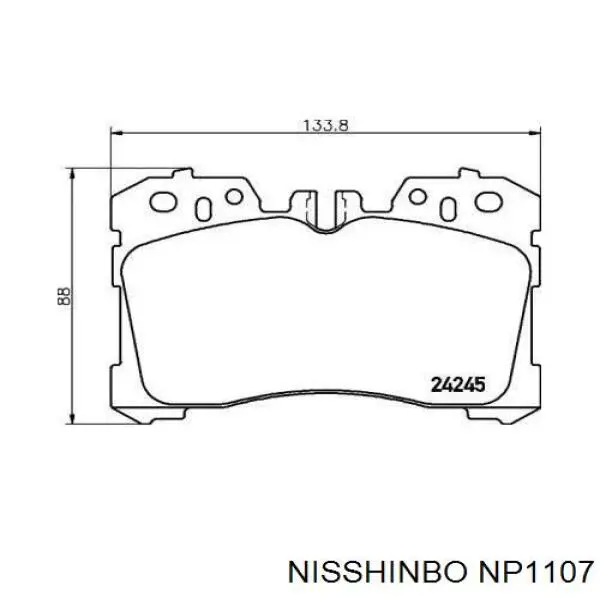 Гальмівні колодки Nisshinbo NP1107 ціна, від 38.72 USD