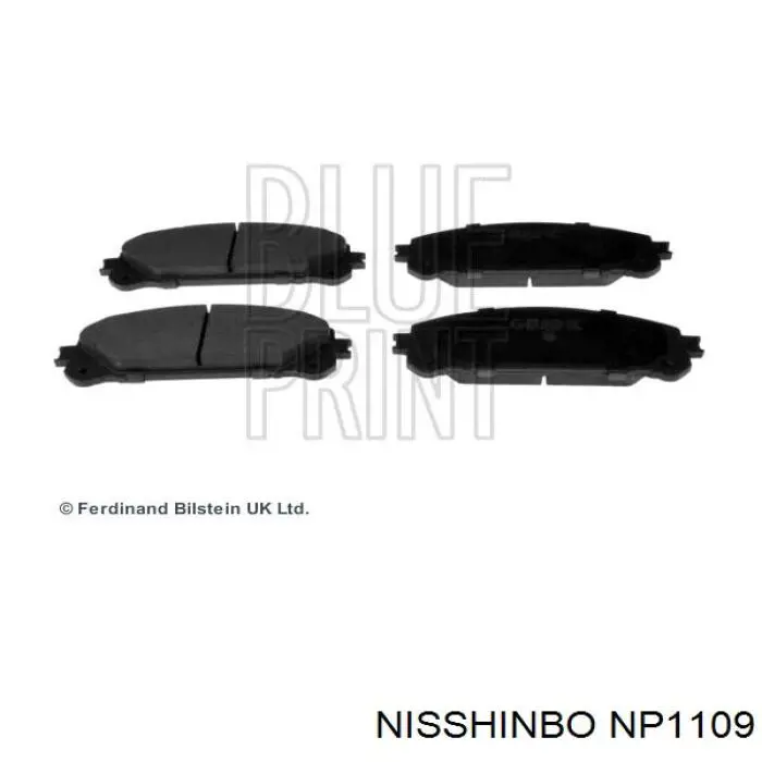 Гальмівні колодки Nisshinbo NP1109 ціна, від 31.75 USD