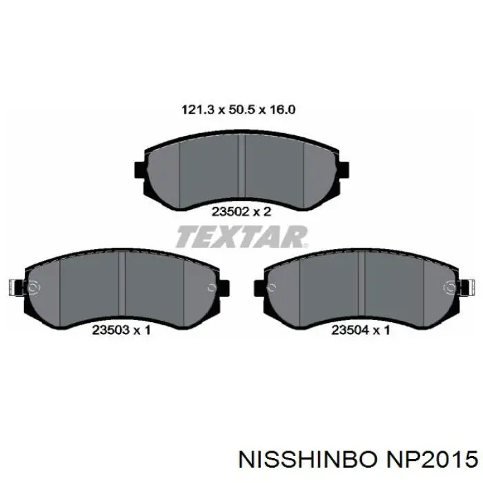 Гальмівні колодки Nisshinbo NP2015 ціна, від 19.49 USD