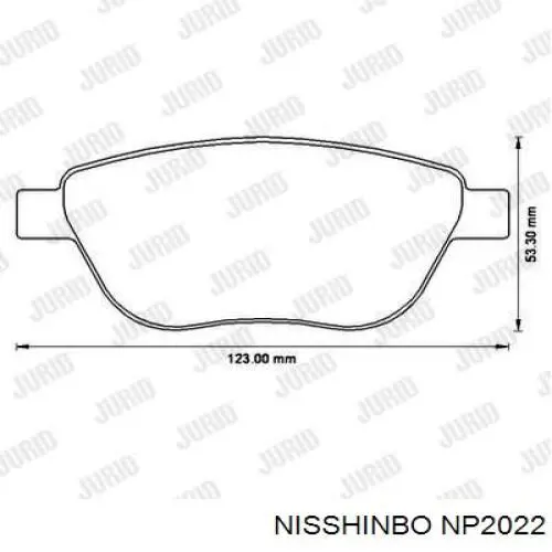 Задні гальмівні колодки NP2022 Nisshinbo