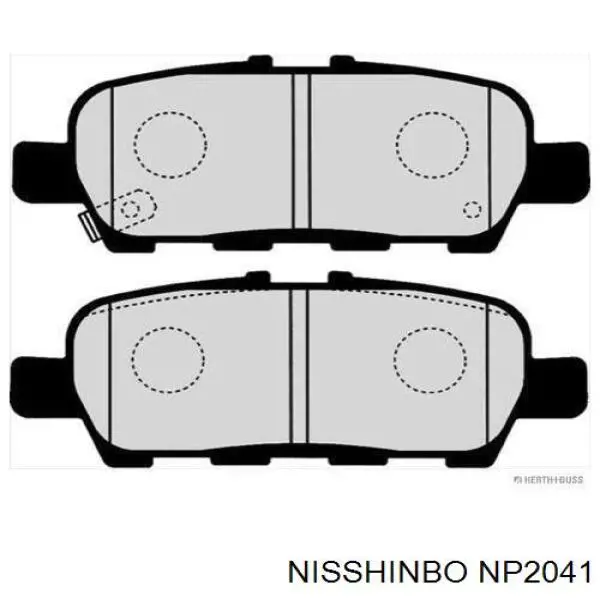 Задні гальмівні колодки NP2041 Nisshinbo