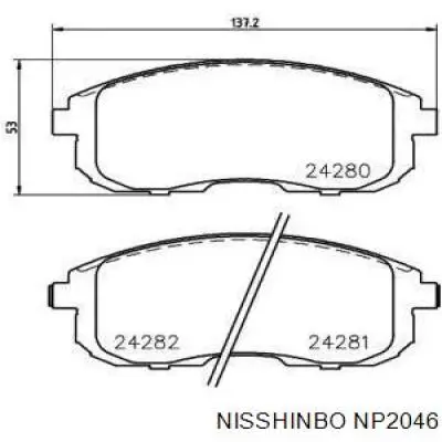 Купити PF2201A Nisshinbo Колодки гальмівні передні, дискові