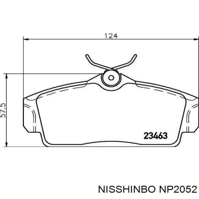 Гальмівні колодки Nisshinbo NP2052 ціна, від 18.91 USD