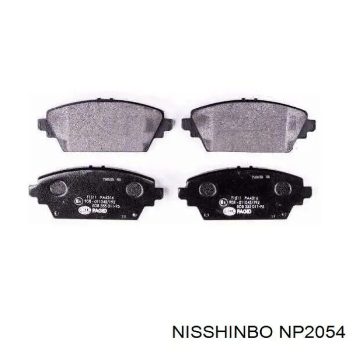 NP2054 Nisshinbo колодки гальмівні передні, дискові