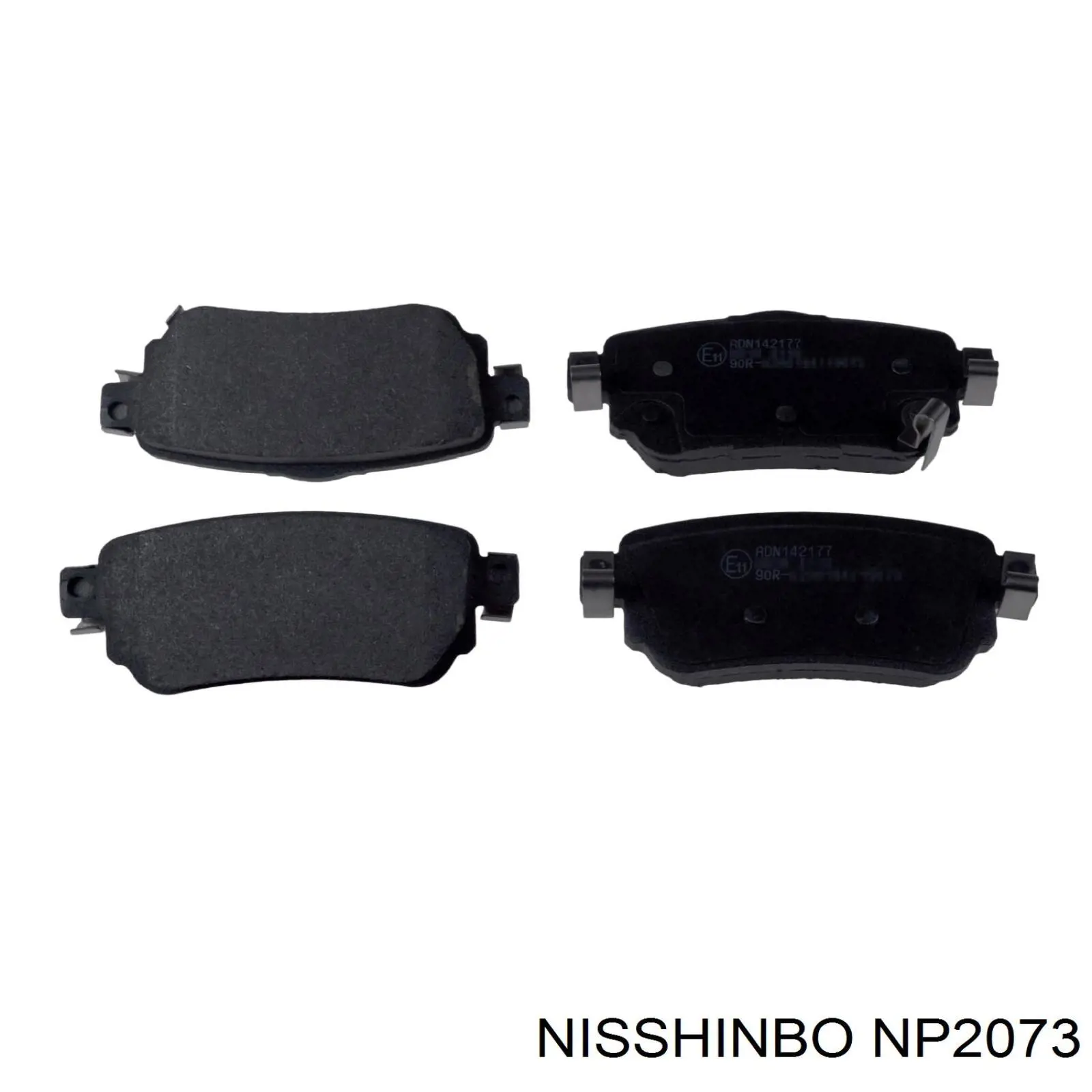 Задні гальмівні колодки Nisshinbo NP2073 ціна, від 24.32 USD