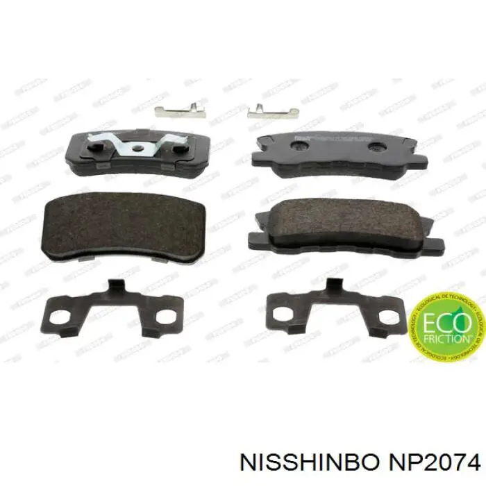 Купити NP2074 Nisshinbo Колодки гальмівні передні, дискові