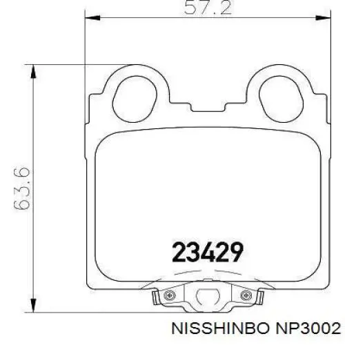 Купити NP3002 Nisshinbo Задні колодки