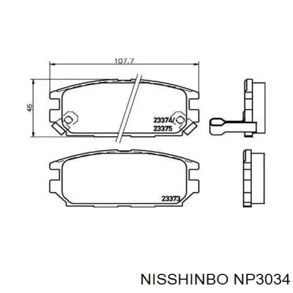 Купити AY060MT002 Mitsubishi Задні колодки