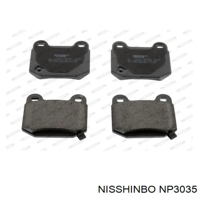 Задні гальмівні колодки Nisshinbo NP3035 ціна, від 25.05 USD