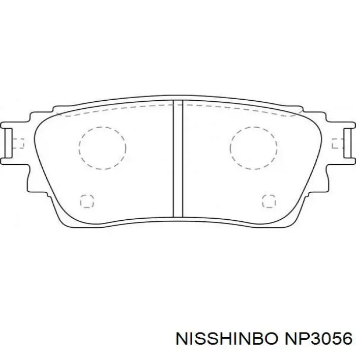 NP3056 Nisshinbo колодки гальмові задні, дискові