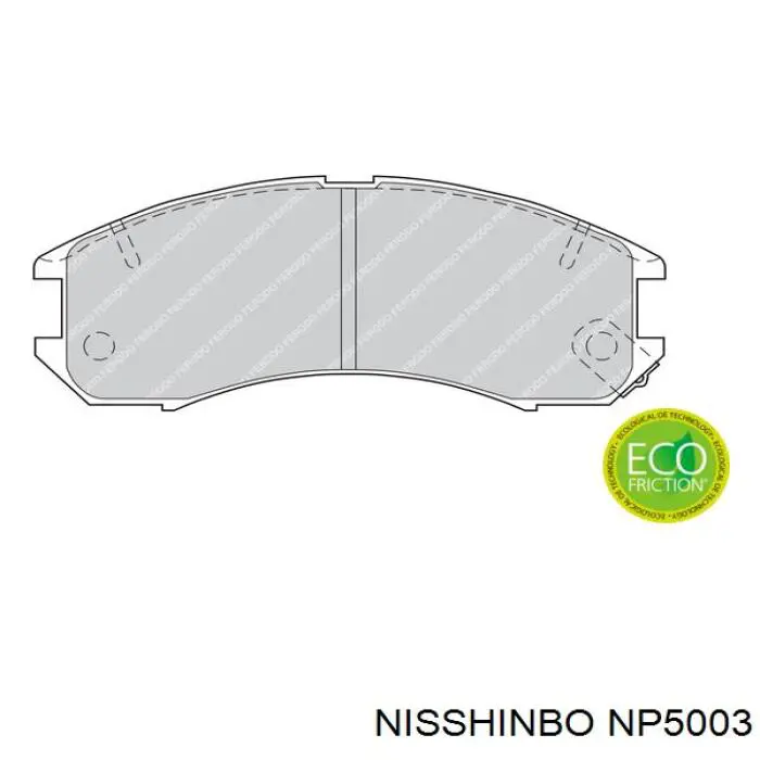 Передні тормозні колодки NP5003 Nisshinbo
