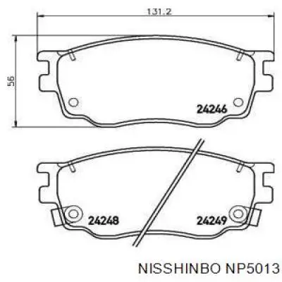 Колодки гальмівні передні, дискові NP5013 Nisshinbo