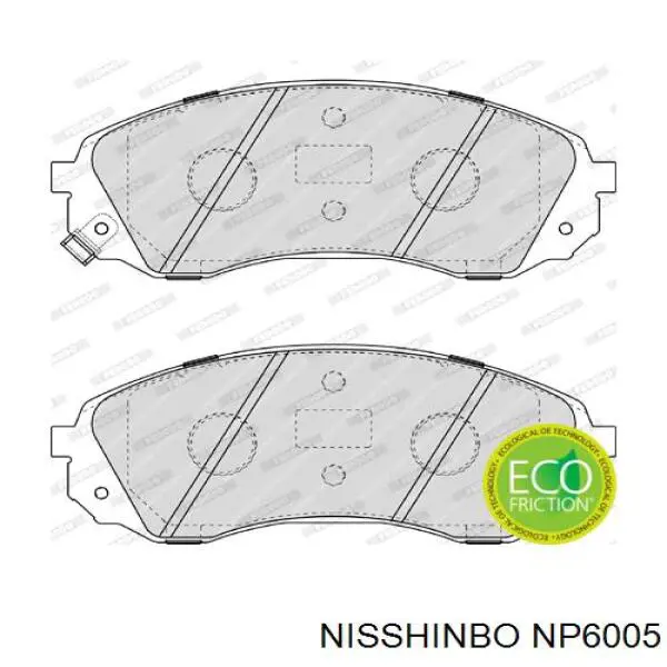 Гальмівні колодки Nisshinbo NP6005 ціна, від 32.24 USD