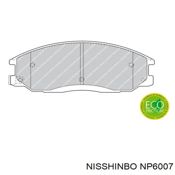 Купити NP6007 Nisshinbo Колодки гальмівні передні, дискові