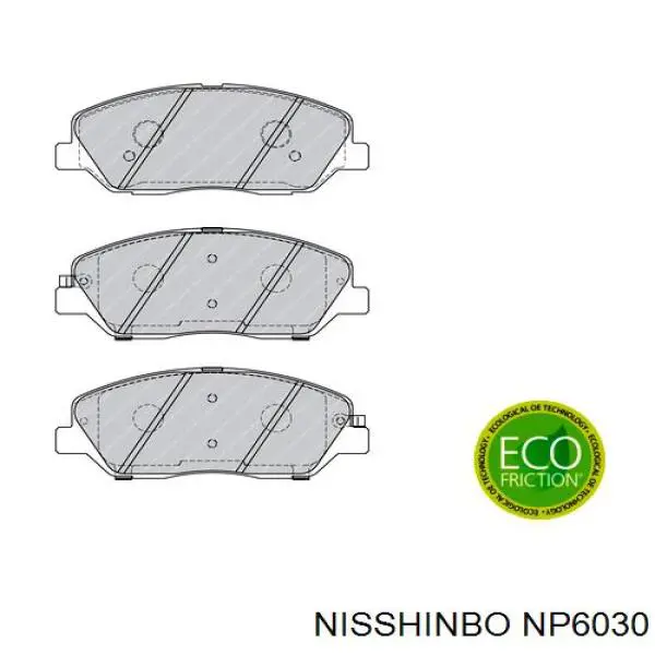 Купити NP6030 Nisshinbo Колодки гальмівні передні, дискові