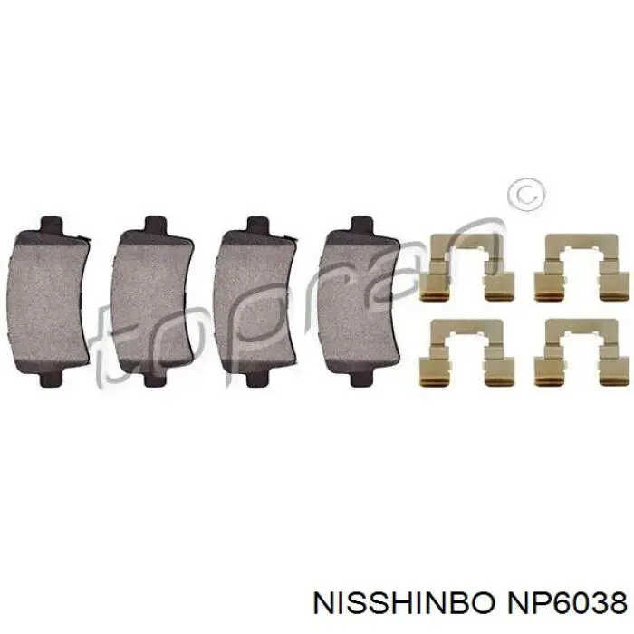 Купити NP6038 Nisshinbo Задні колодки